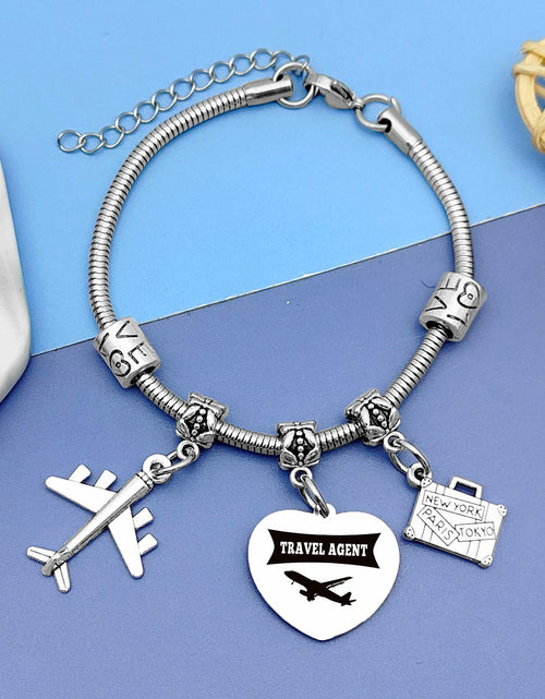 Load image into Gallery viewer, DlaeKua Travel Lover Stainless Steel Bracelet Women Memories Along The Way
