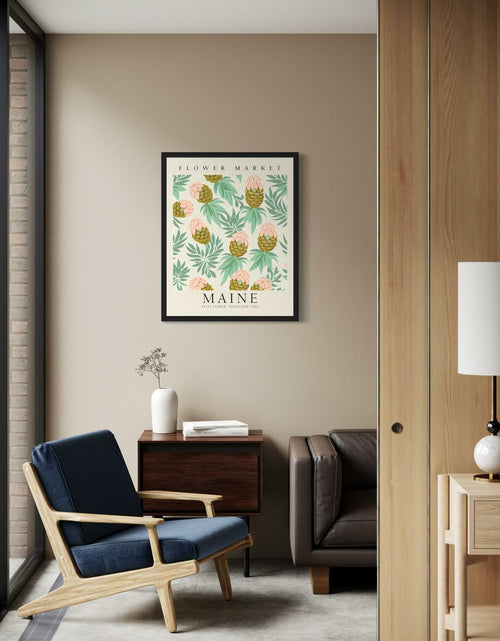 Load image into Gallery viewer, HomeArtPrint Maine Flower Market Botanical Floral Poster 8x10 Unframed

