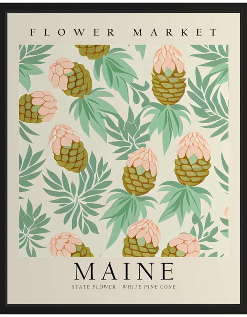 Load image into Gallery viewer, HomeArtPrint Maine Flower Market Botanical Floral Poster 8x10 Unframed
