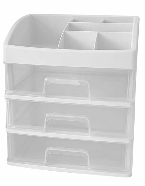 Load image into Gallery viewer, [Like New] JDEFARF Clear Desktop Storage Organizer 3 Drawers Transparent Makeup Box
