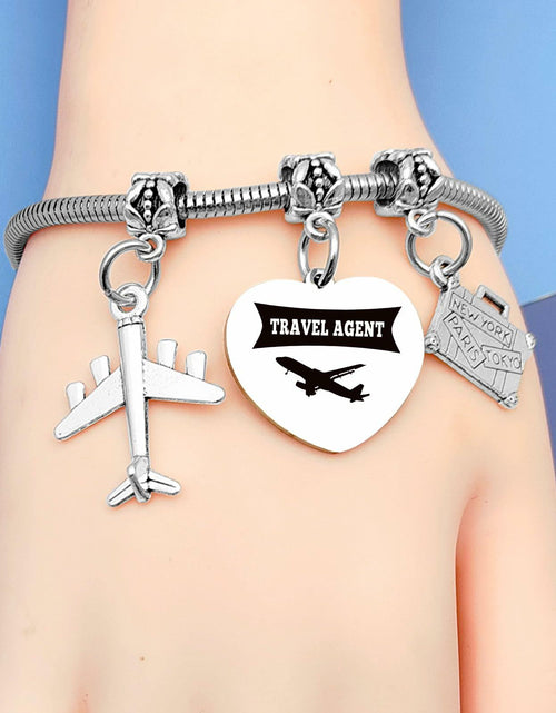 Load image into Gallery viewer, DlaeKua Travel Lover Stainless Steel Bracelet Women Memories Along The Way
