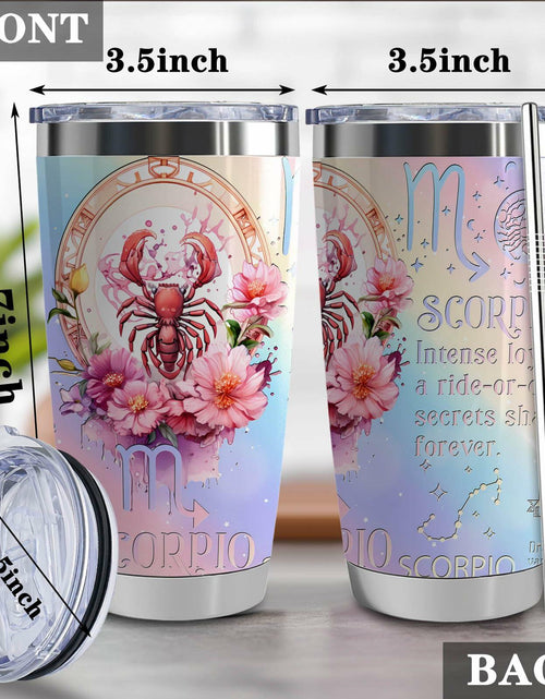 Load image into Gallery viewer, LLKJHGE Scorpio Zodiac 20oz Stainless Steel Insulated Tumbler with Lid
