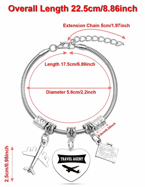 Load image into Gallery viewer, DlaeKua Travel Lover Stainless Steel Bracelet Women Memories Along The Way
