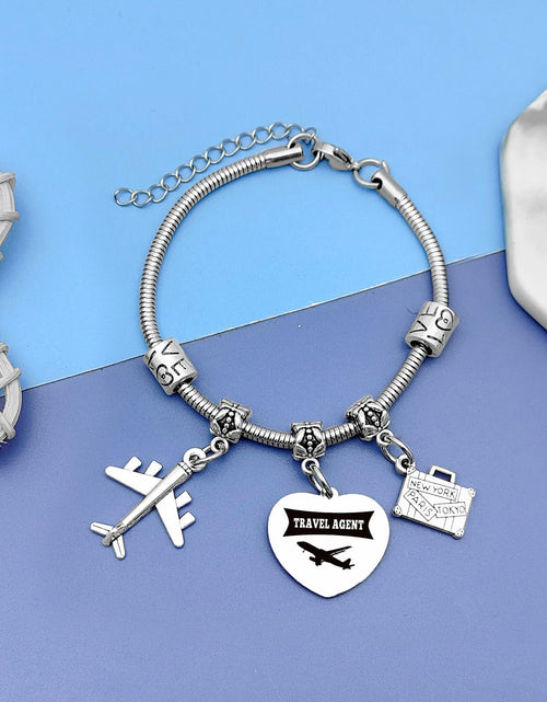 Load image into Gallery viewer, DlaeKua Travel Lover Stainless Steel Bracelet Women Memories Along The Way
