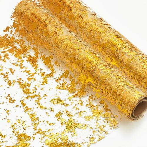 Load image into Gallery viewer, Deconovo Gold Sequin Table Runner 9FT 2PCS Polyester Kitchen Party Decor
