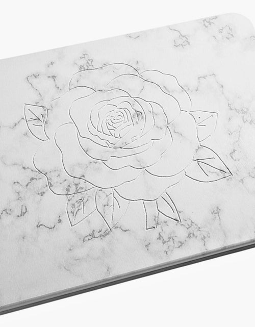 Load image into Gallery viewer, Stranor Engraved Rose Stone Drying Mat Floral 15.7x11.8 Ivory
