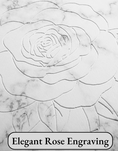 Load image into Gallery viewer, Stranor Engraved Rose Stone Drying Mat Floral 15.7x11.8 Ivory
