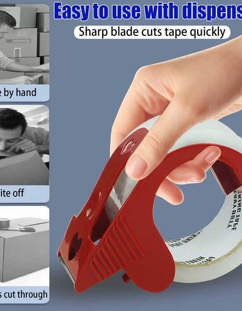 Load image into Gallery viewer, Frascati Heavy Duty Packing Tape 18 Pack 1.88in x 60yd Clear with 3 Dispensers
