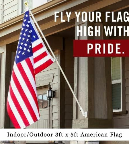 Front Line Flags American Flag 3x5 Ft Heavy Duty TearProof Polyester Red