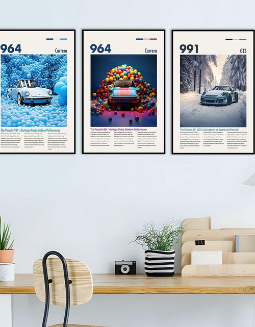 Load image into Gallery viewer, YofAb 911 GT Turbo Car Poster Canvas Wall Art Unframed 12x18 Black
