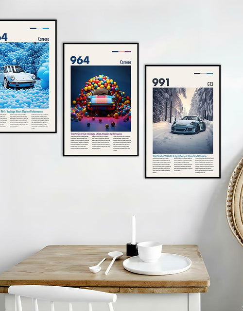 Load image into Gallery viewer, YofAb 911 GT Turbo Car Poster Canvas Wall Art Unframed 12x18 Black
