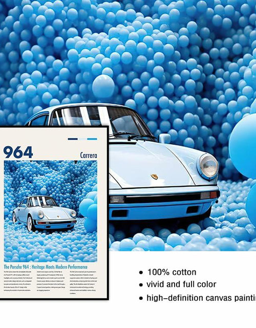 Load image into Gallery viewer, YofAb 911 GT Turbo Car Poster Canvas Wall Art Unframed 12x18 Black
