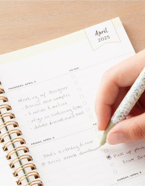 Load image into Gallery viewer, Blue Sky Day Designer Coming Up Roses Planner 2025 5x8 Safety Wirebound
