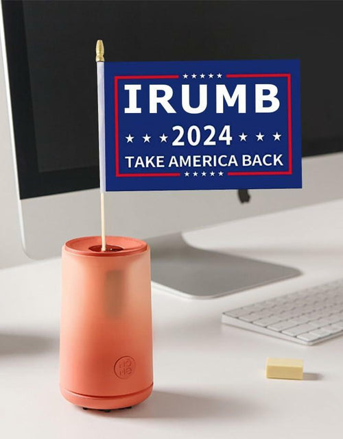 Load image into Gallery viewer, Fisottey Irump 2024 Flags 12 Pack 5x8 Inch Small Wooden Stick Multicolor

