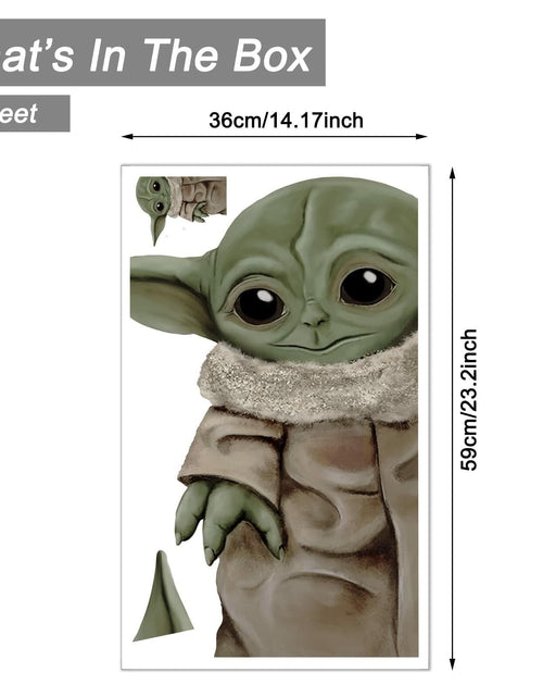 Load image into Gallery viewer, SAYBZ Removable Star Wars Vinyl Wall Decal Cartoon Green Tan Kids Decor
