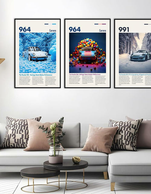 Load image into Gallery viewer, YofAb 911 GT Turbo Car Poster Canvas Wall Art Unframed 12x18 Black
