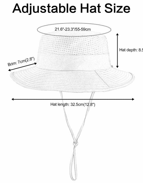 Load image into Gallery viewer, VOBOOM Breathable Wide Brim Sun Hat UV Protection Fishing Cap Grey
