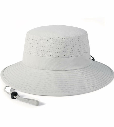 VOBOOM Breathable Wide Brim Sun Hat UV Protection Fishing Cap Grey