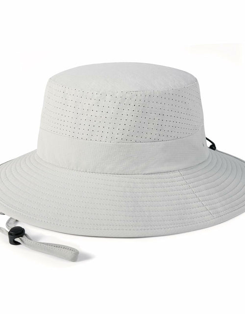 Load image into Gallery viewer, VOBOOM Breathable Wide Brim Sun Hat UV Protection Fishing Cap Grey
