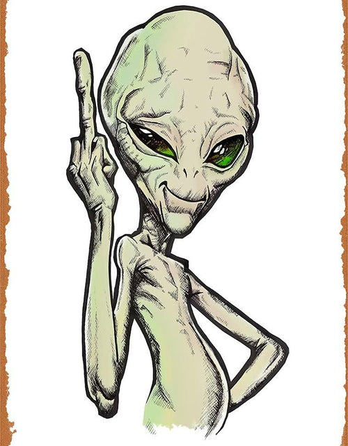 Load image into Gallery viewer, NIUMOWANG Paul The Alien Metal Sign 12x8 Inches Green Stylish
