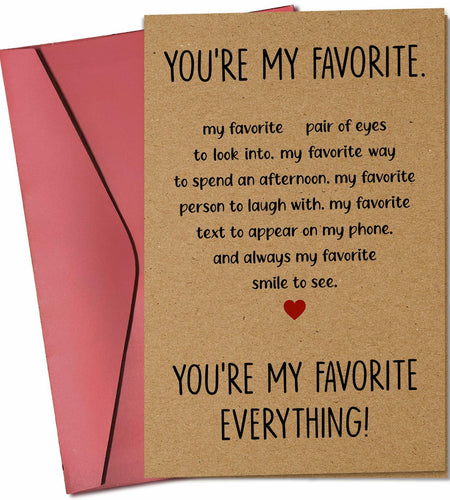 Pawzity Anniversary Card for Couple Hearts Pattern 5.3x8in Single Folded Card