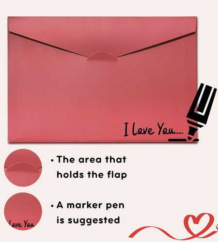 Pawzity Anniversary Card for Couple Hearts Pattern 5.3x8in Single Folded Card