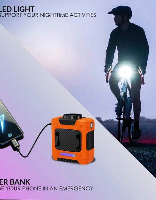 Load image into Gallery viewer, Generic AMKEN Waist Fan Clip-On Portable Cooling Fan 10000mAh LED Orange/Black
