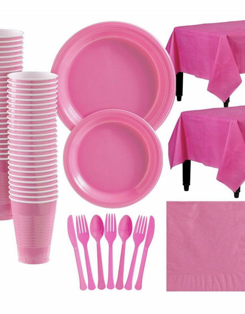 Load image into Gallery viewer, Suertestarry 102 Pcs Party Plates Napkins Set Rose Pink for 20 People
