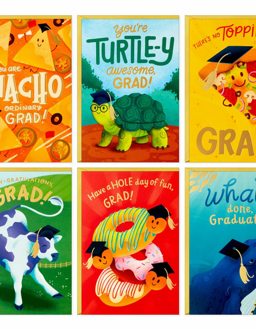 Load image into Gallery viewer, Hallmark Graduation Cards Bulk Assortment 36 Count Cartoon Multicolor Kids
