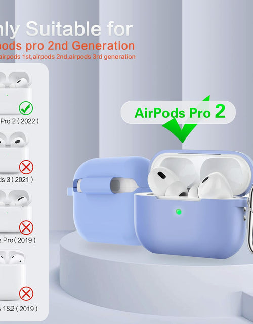 Load image into Gallery viewer, BOBEN AirPods Pro 2 Case Silicone Cover with Lanyard Keychain Blue
