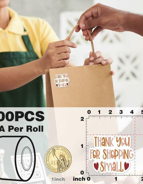 Load image into Gallery viewer, Parzcot Thank You for Shopping Stickers Roll 500pcs Boho Handmade
