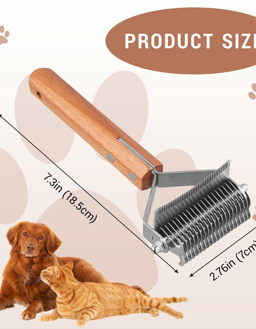 Load image into Gallery viewer, Framad Dematting Brush 2-in-1 Stainless Steel Dog Cat Comb Grooming Tool
