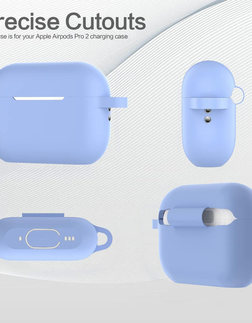 Load image into Gallery viewer, BOBEN AirPods Pro 2 Case Silicone Cover with Lanyard Keychain Blue

