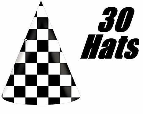 Load image into Gallery viewer, Race Car Party Supplies Set for 30 Kids Hats Bags Banners Swirls Backdrop
