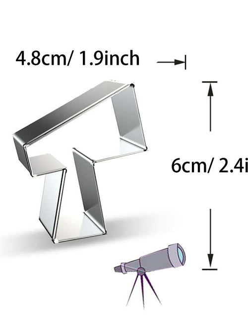 Load image into Gallery viewer, WJSYSHOP Telescope Shape Cookie Cutter Stainless Steel Silver Small
