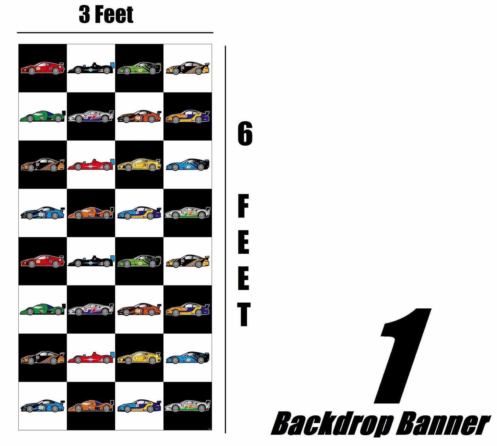 Race Car Party Supplies Set for 30 Kids Hats Bags Banners Swirls Backdrop
