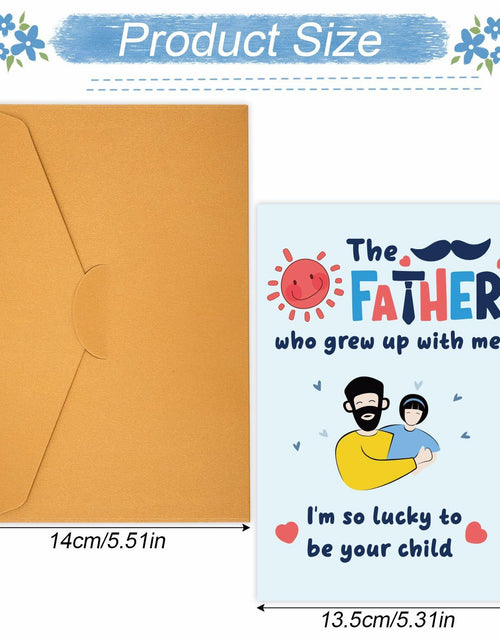 Load image into Gallery viewer, NQEUEPN New Dad 1st Birthday Card with Envelope Multicolor Father's Day Gift
