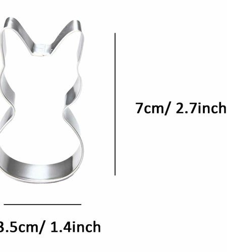 WJSYSHOP Cartoon Cat Cookie Cutter Stainless Steel Silver Shape