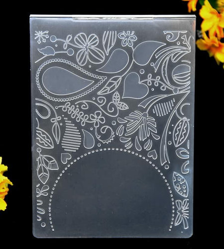 DDOUJOY Plastic Embossing Folders Flowers Leaves Butterfly 6pcs for Crafts