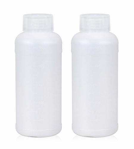 ASEVAT 33.8oz Plastic Reagent Bottle HDPE Wide Mouth Screw Cap 2Pcs