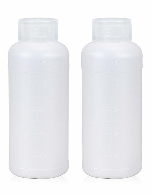 Load image into Gallery viewer, ASEVAT 33.8oz Plastic Reagent Bottle HDPE Wide Mouth Screw Cap 2Pcs

