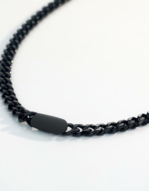 Load image into Gallery viewer, WINFY Cuban Link Necklace Men 6.5mm 18+2in Stainless Steel Black
