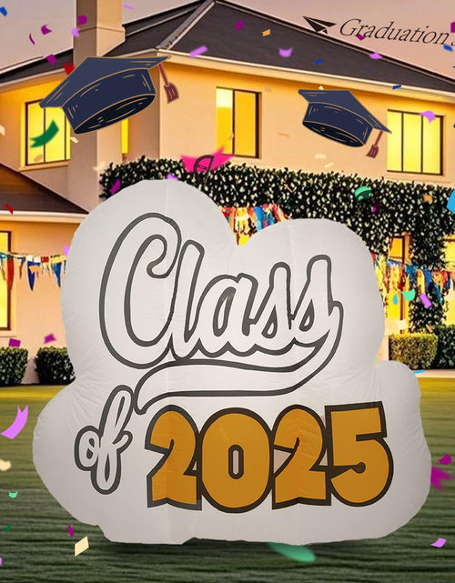 Load image into Gallery viewer, InfleasJoiy 4FT Graduation Inflatable Street Sign LED White Outdoor Decor
