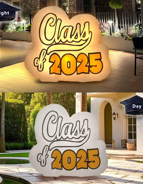 Load image into Gallery viewer, InfleasJoiy 4FT Graduation Inflatable Street Sign LED White Outdoor Decor
