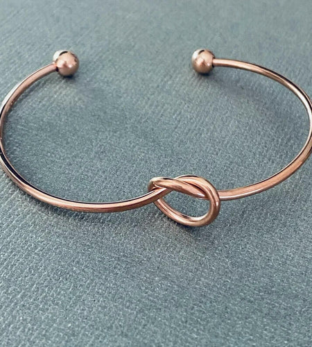Unbranded Stainless Steel Love Knot Infinity Bracelet Cuff Open Bangle 2pc