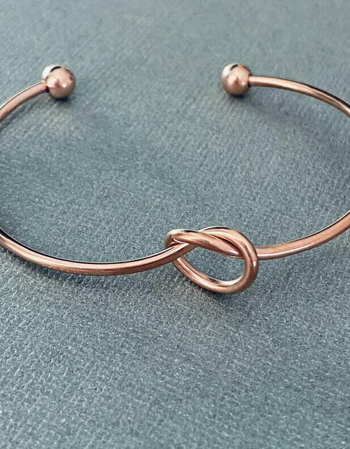 Load image into Gallery viewer, Unbranded Stainless Steel Love Knot Infinity Bracelet Cuff Open Bangle 2pc
