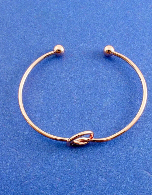 Load image into Gallery viewer, Unbranded Stainless Steel Love Knot Infinity Bracelet Cuff Open Bangle 2pc
