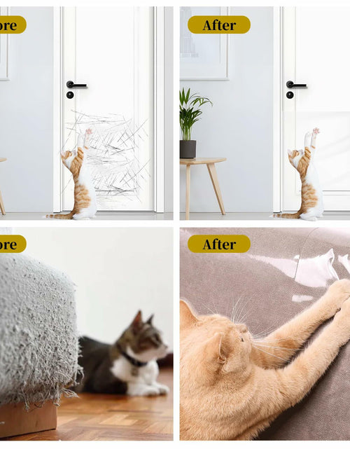 Load image into Gallery viewer, SENONAPO Cat Scratch Furniture Protector 196x17in Clear Self-Adhesive Tape
