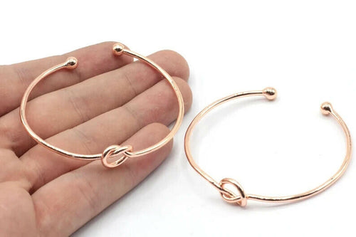 Load image into Gallery viewer, Unbranded Stainless Steel Love Knot Infinity Bracelet Cuff Open Bangle 2pc
