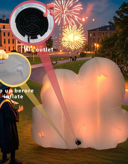 Load image into Gallery viewer, InfleasJoiy 4FT Graduation Inflatable Street Sign LED White Outdoor Decor
